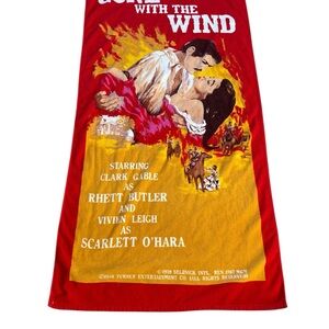 VTG 1988 GONE WITH THE WIND BEACH TOWEL CLARK GABLE VIVIEN LEIGH TURNER ENT